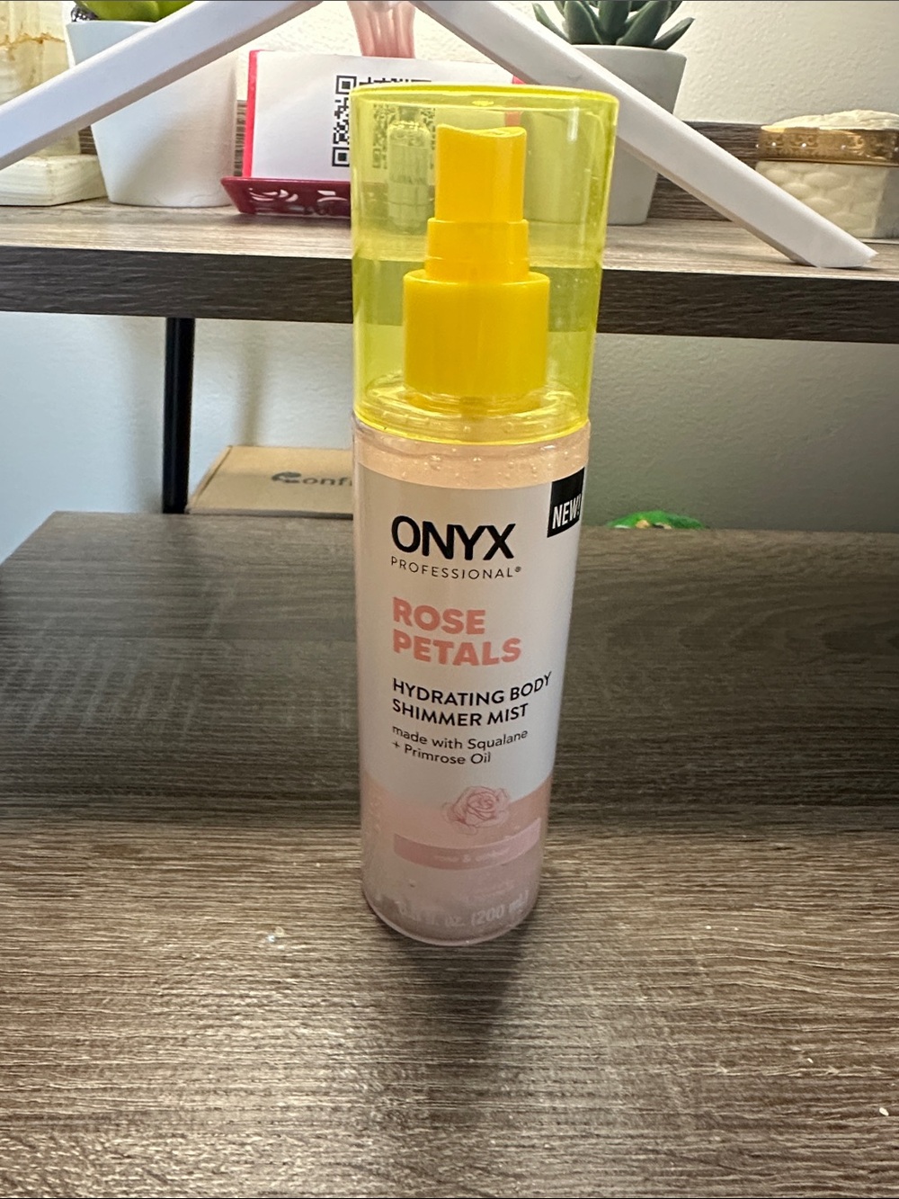 Onyx Hydrating Rose Petals Body Shimmer Mist - Yellow & Pink
